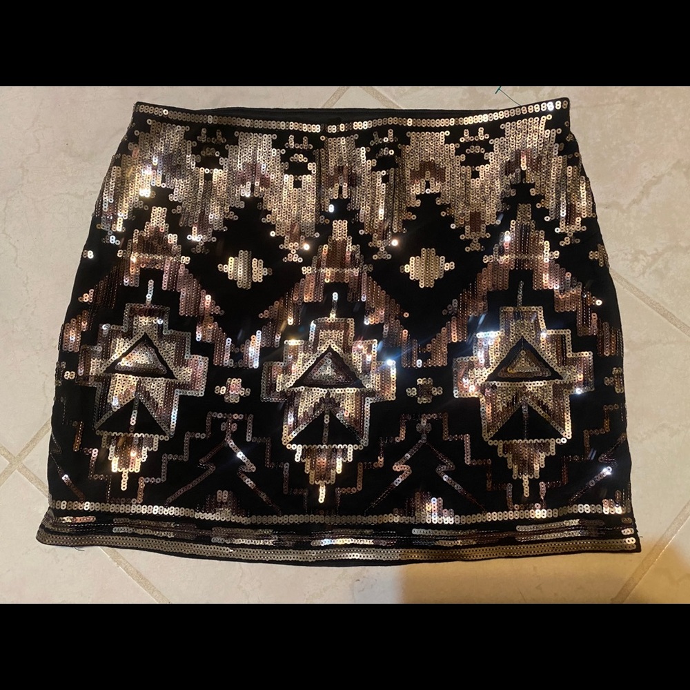 Express Sequin Mini Skirt